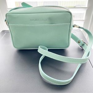 Portland Leather Goods mint green toaster crossbody bag